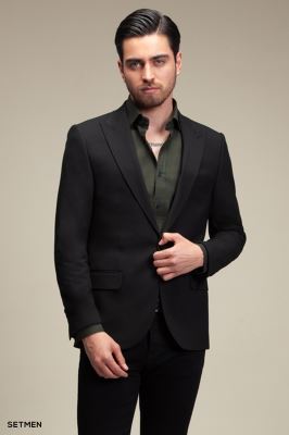 کت تک مردانه یقه بلیزر