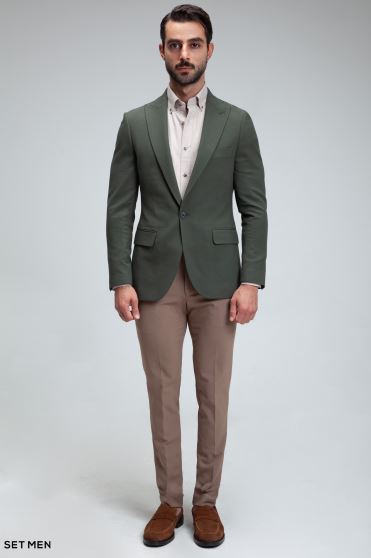 کت تک مردانه یقه بلیزر