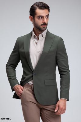 کت تک مردانه یقه بلیزر