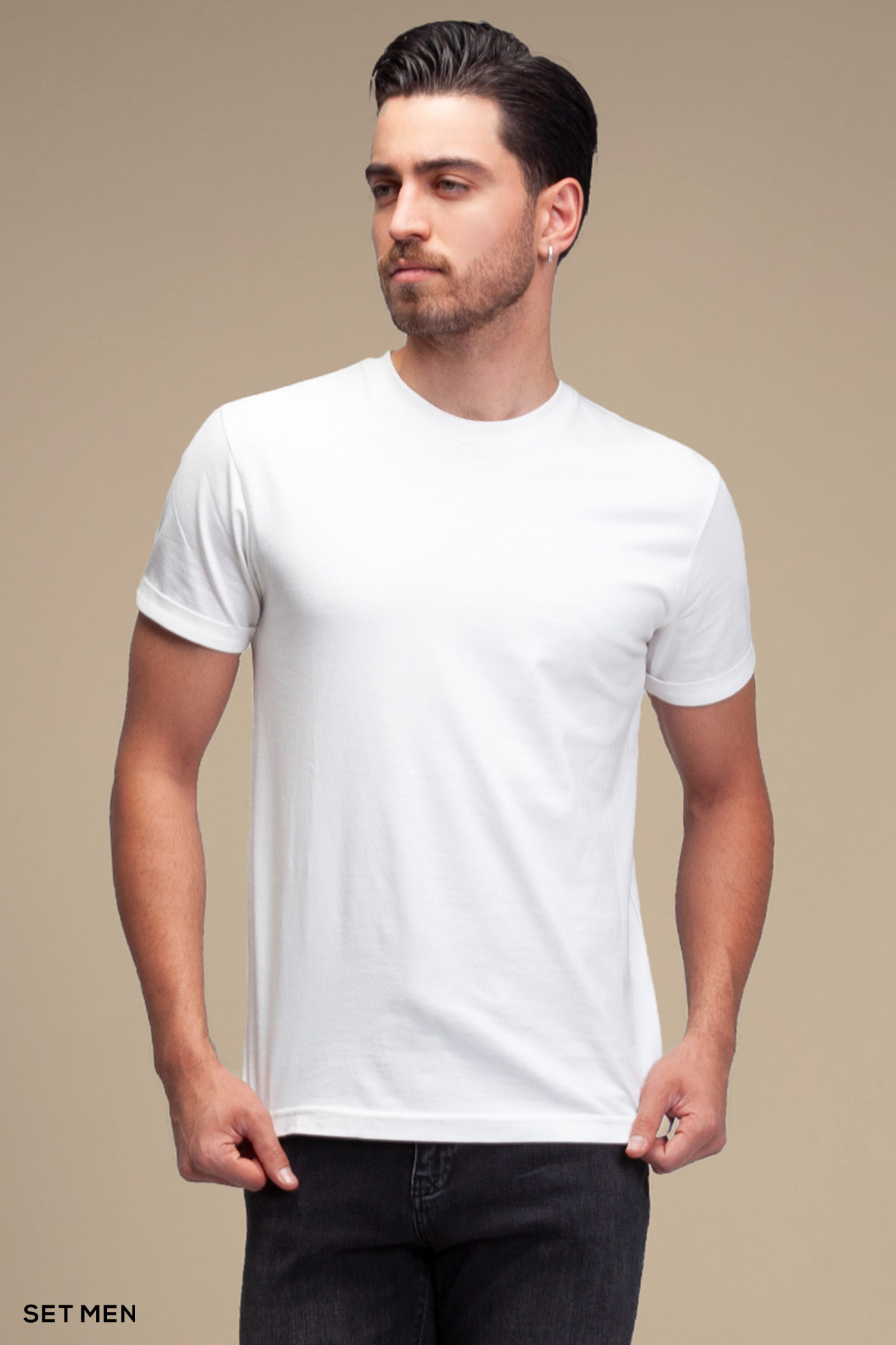 تیشرت مردانه یقه گرد آستین کوتاه