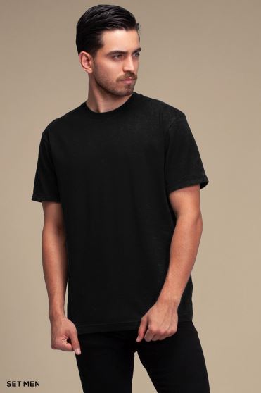 تیشرت مردانه یقه گرد آستین کوتاه