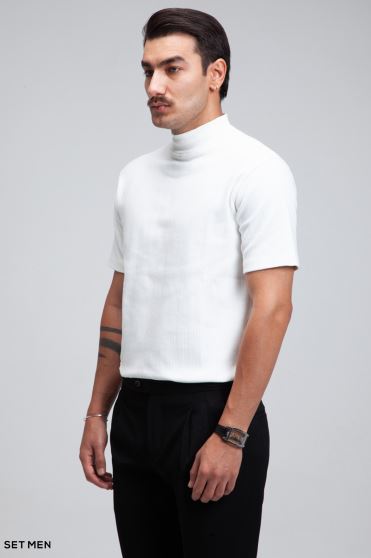 یقه اسکی آستین کوتاه