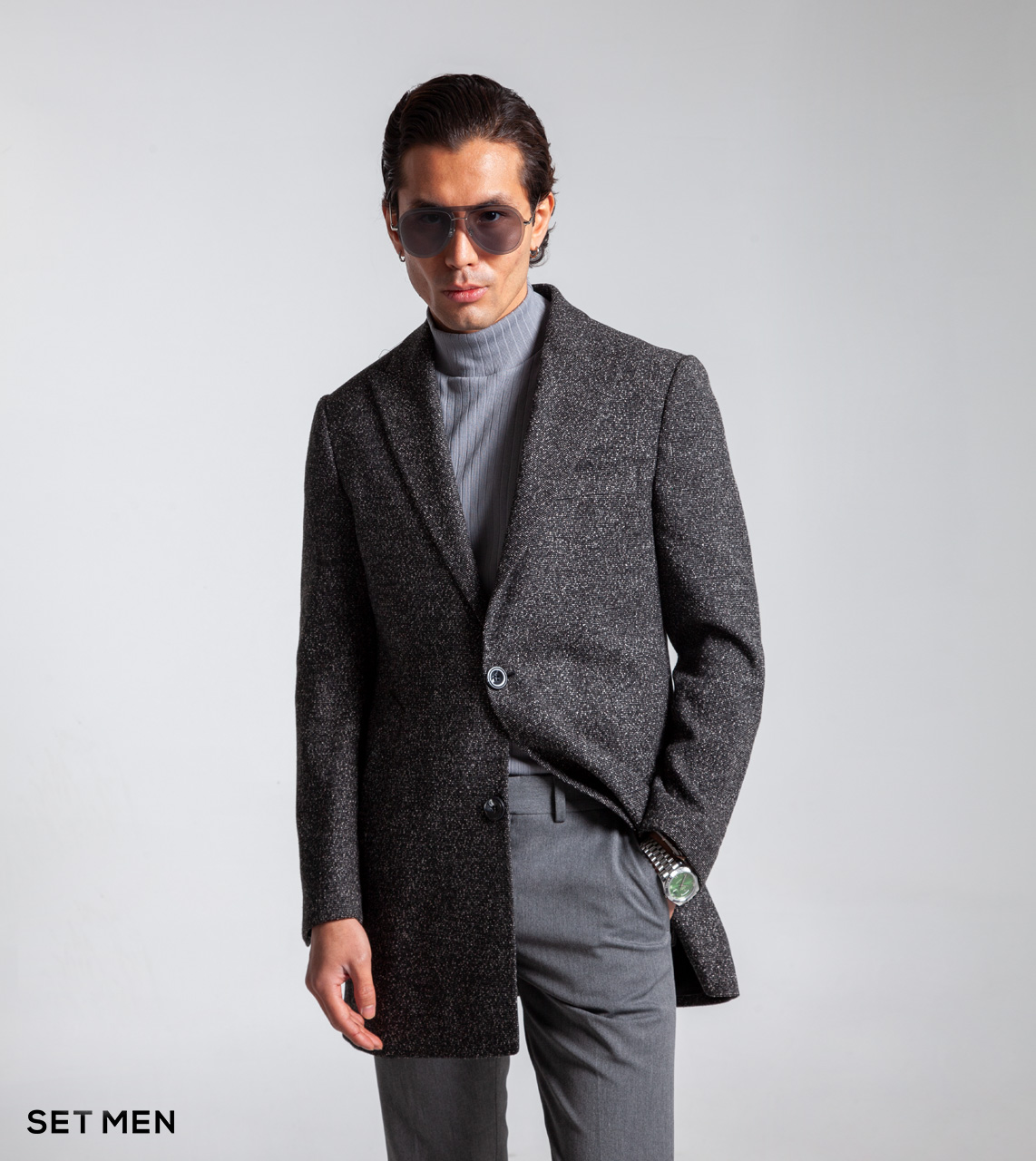 پالتو یقه بلیزر برفکی