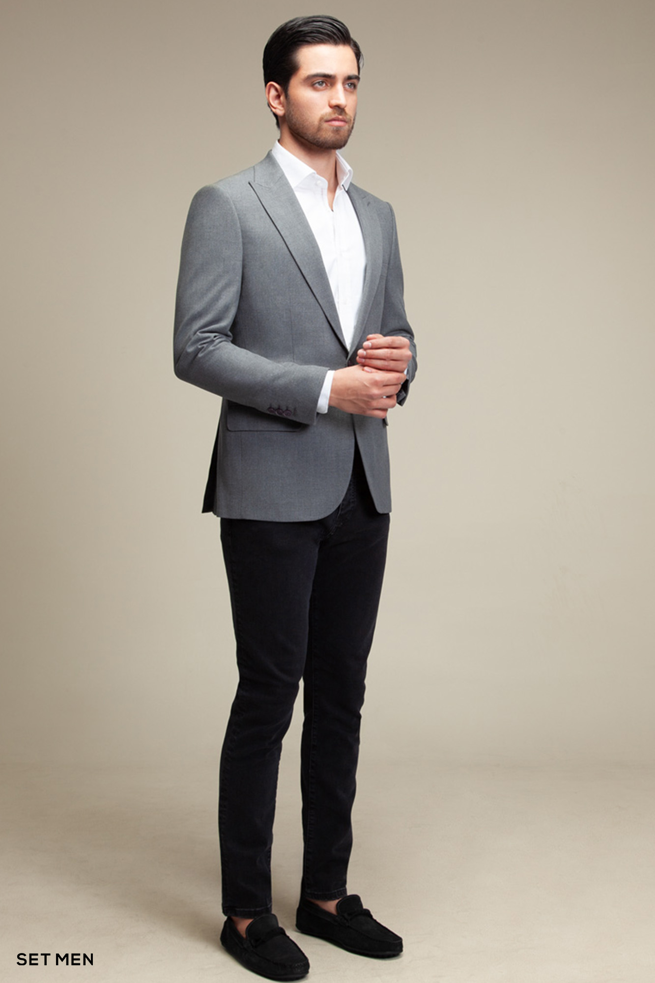 کت تک مردانه یقه بلیزر