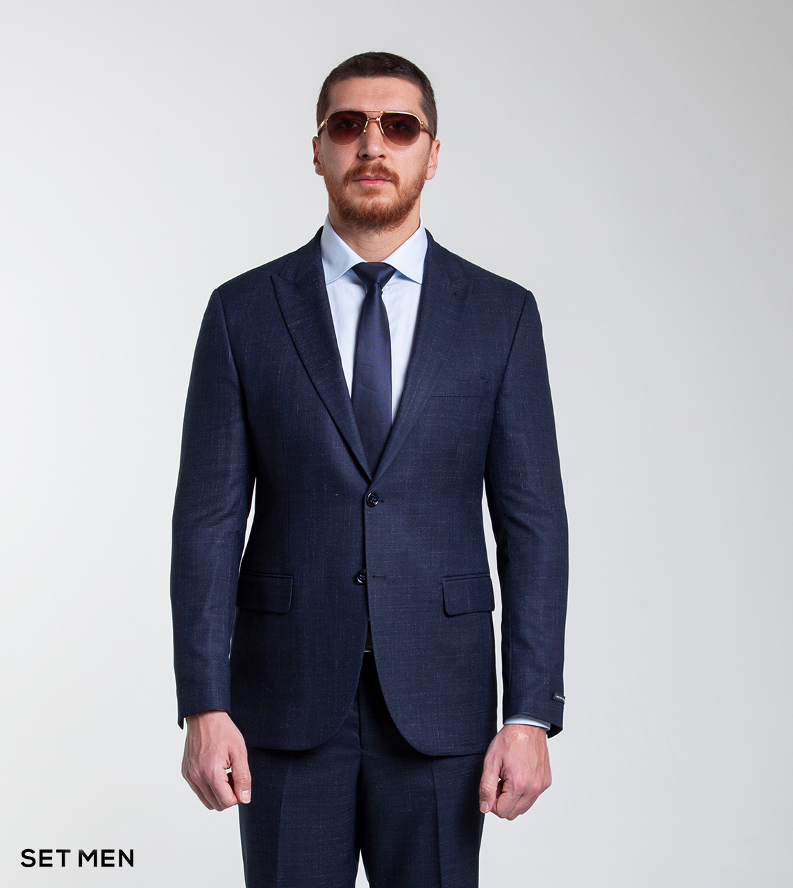 کت و شلوار یقه بلیزر دو دکمه دو چاک