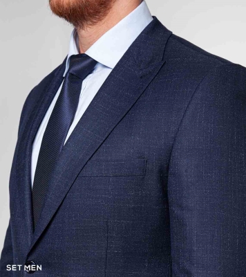 کت و شلوار یقه بلیزر دو دکمه دو چاک