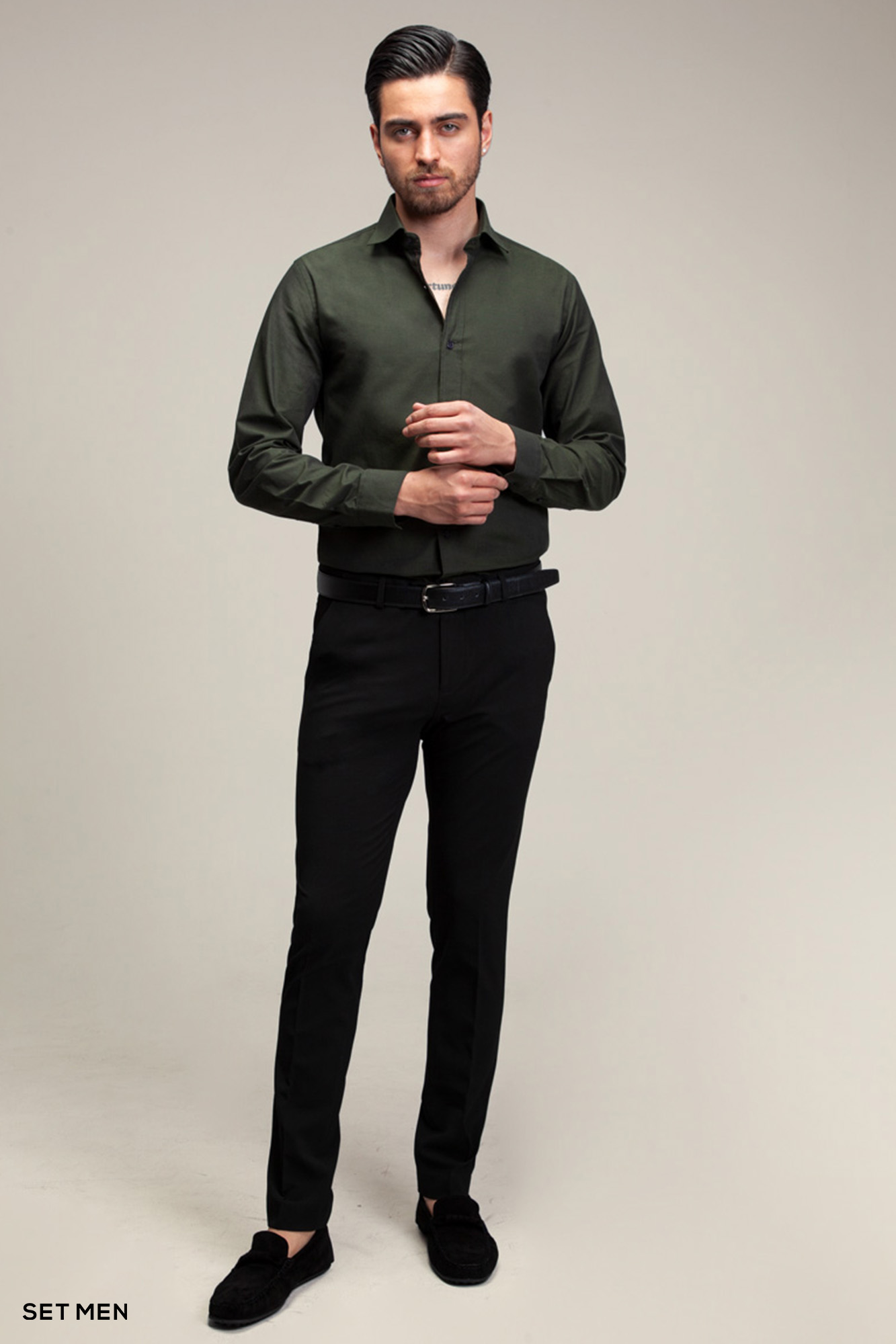 پیراهن مردانه آستین بلند ساده ست من