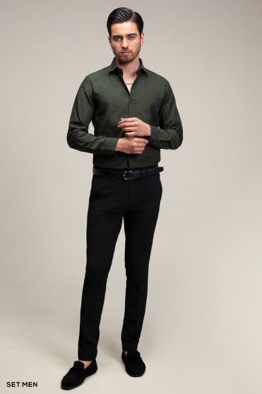 پیراهن مردانه آستین بلند ساده ست من