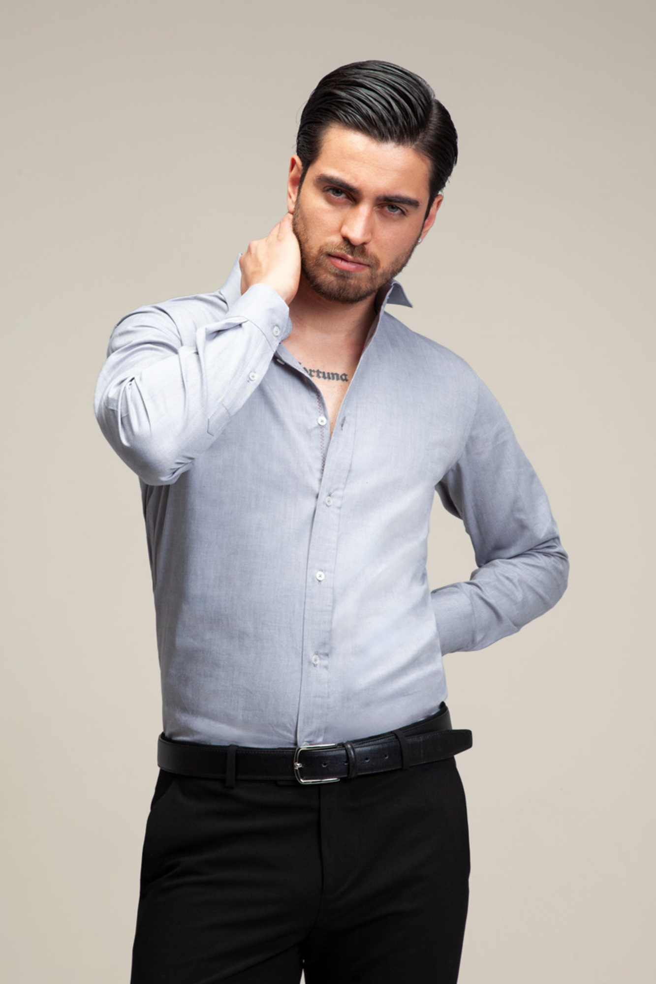 پیراهن مردانه آستین بلند ساده ست من