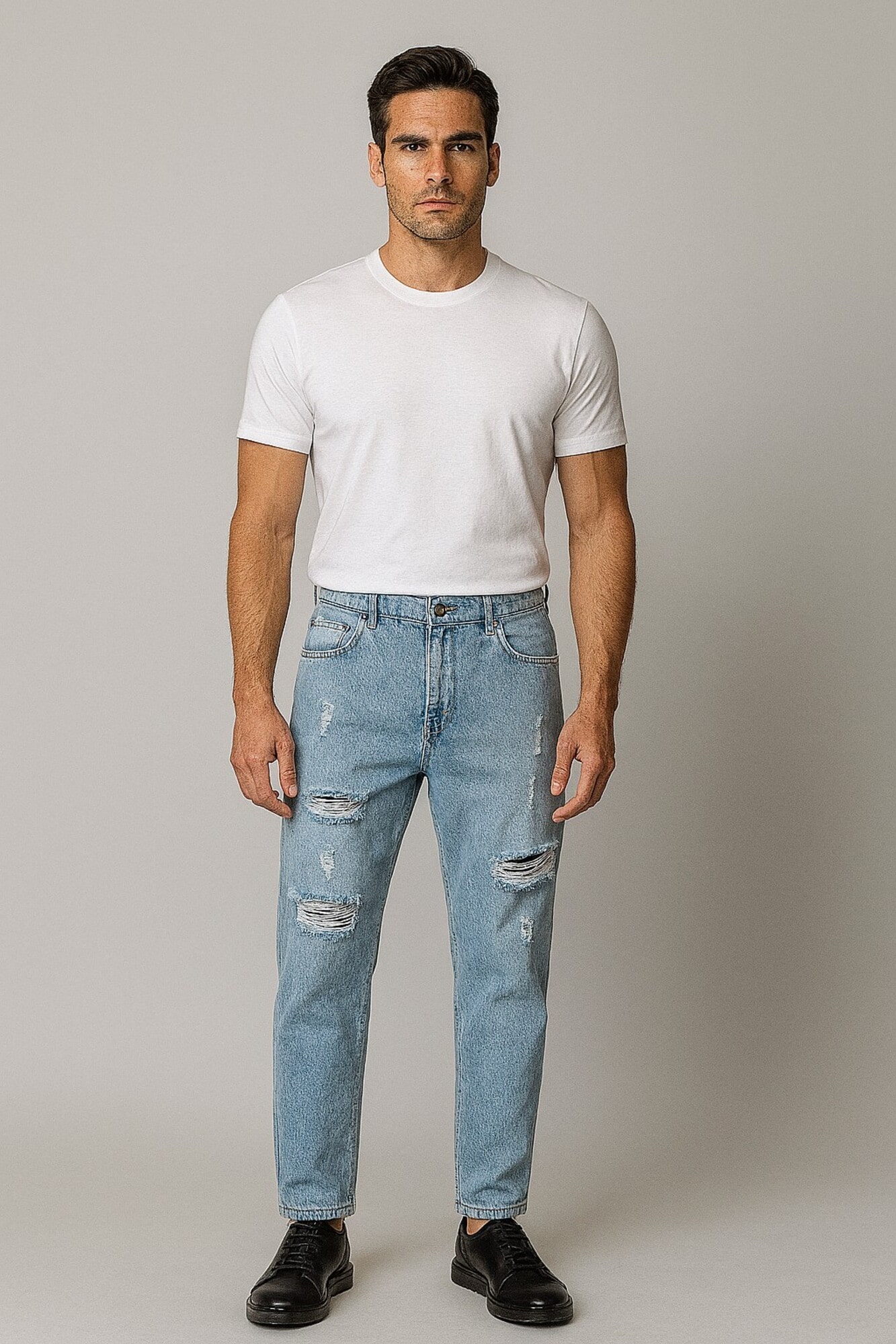 شلوار جین مردانه مام زاپ دار