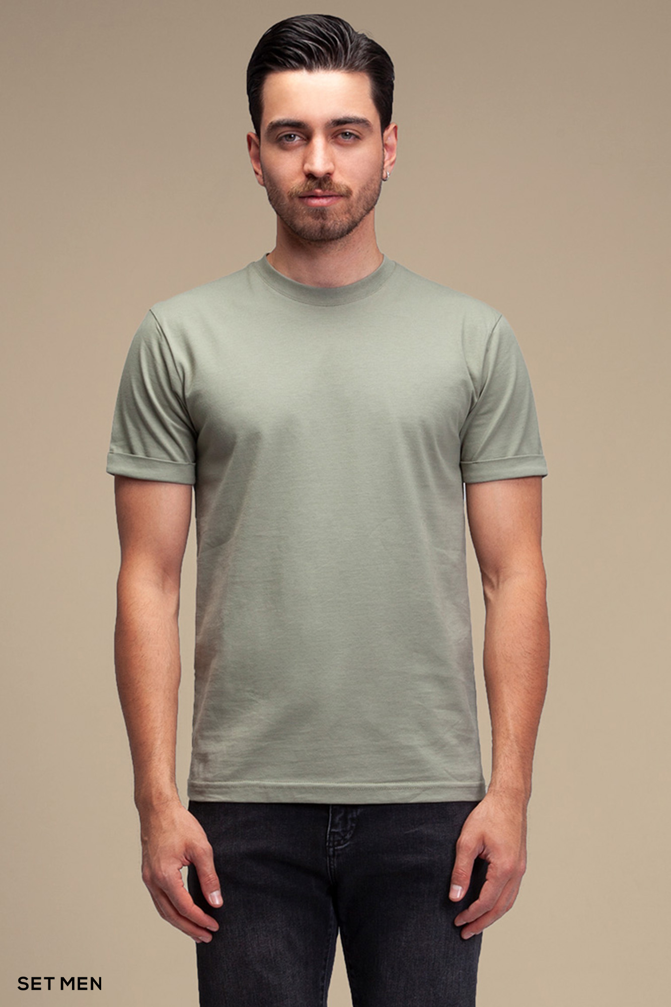 تیشرت مردانه یقه گرد آستین کوتاه