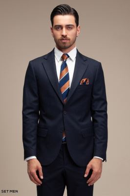 کت تک مردانه یقه انگلیسی نیم آستر دو دکمه دو چاک