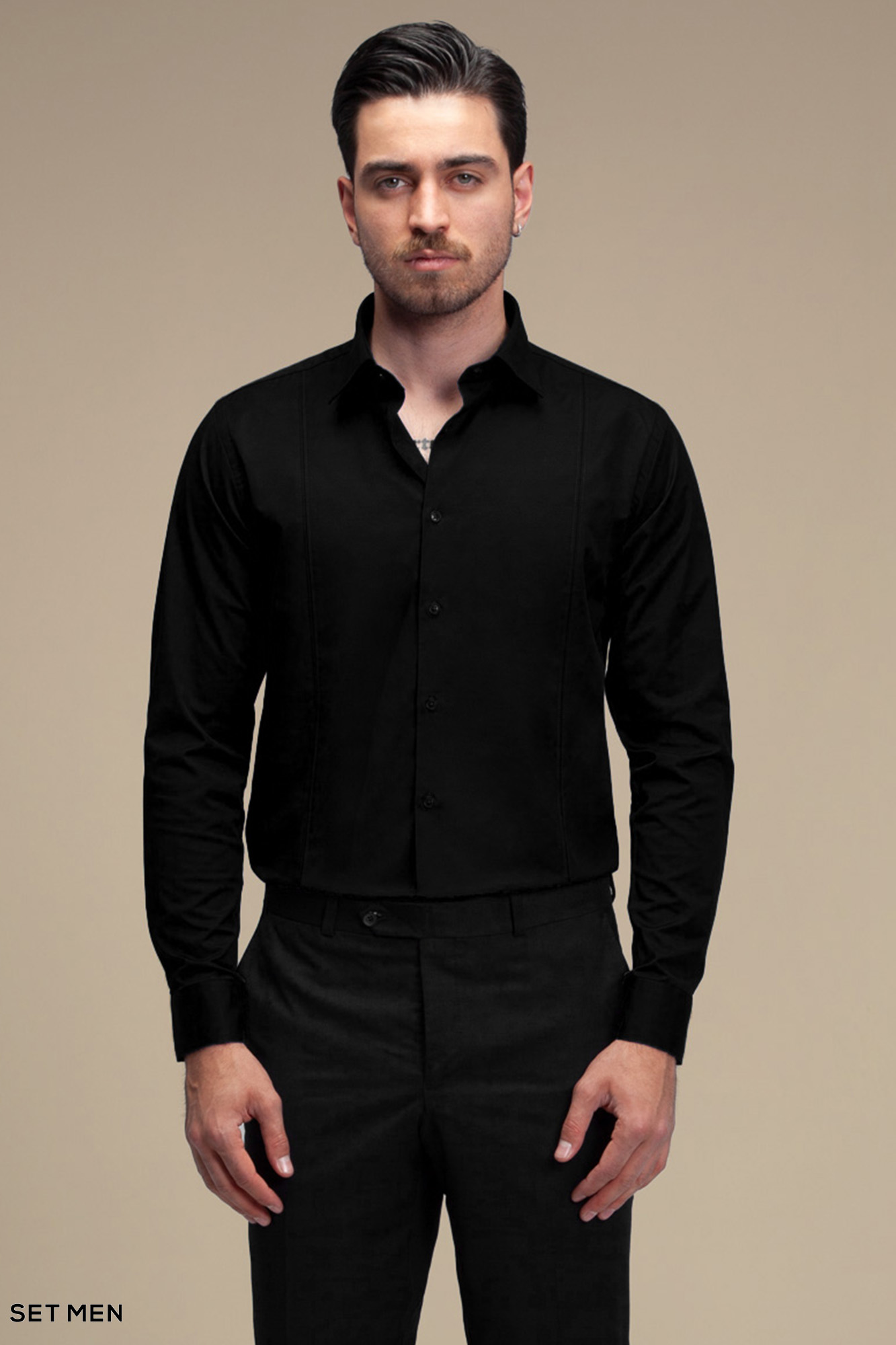پیراهن مردانه ساده آستین بلند ست من