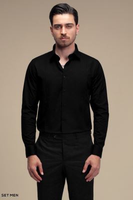 پیراهن مردانه ساده آستین بلند ست من