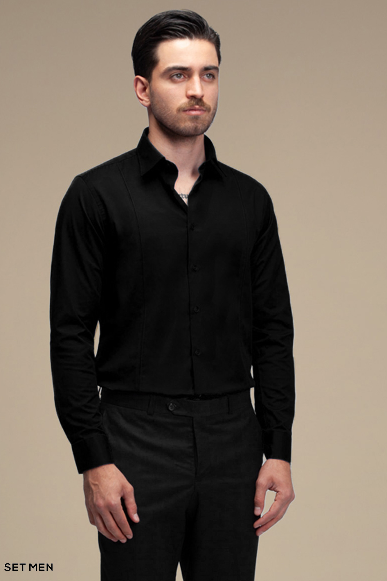 پیراهن مردانه ساده آستین بلند ست من