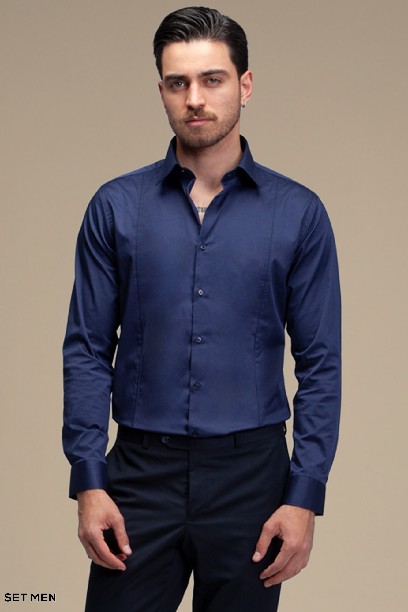 پیراهن مردانه ساده آستین بلند ست من