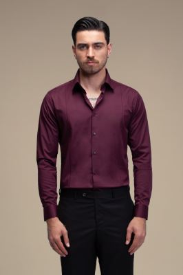 پیراهن مردانه ساده آستین بلند ست من