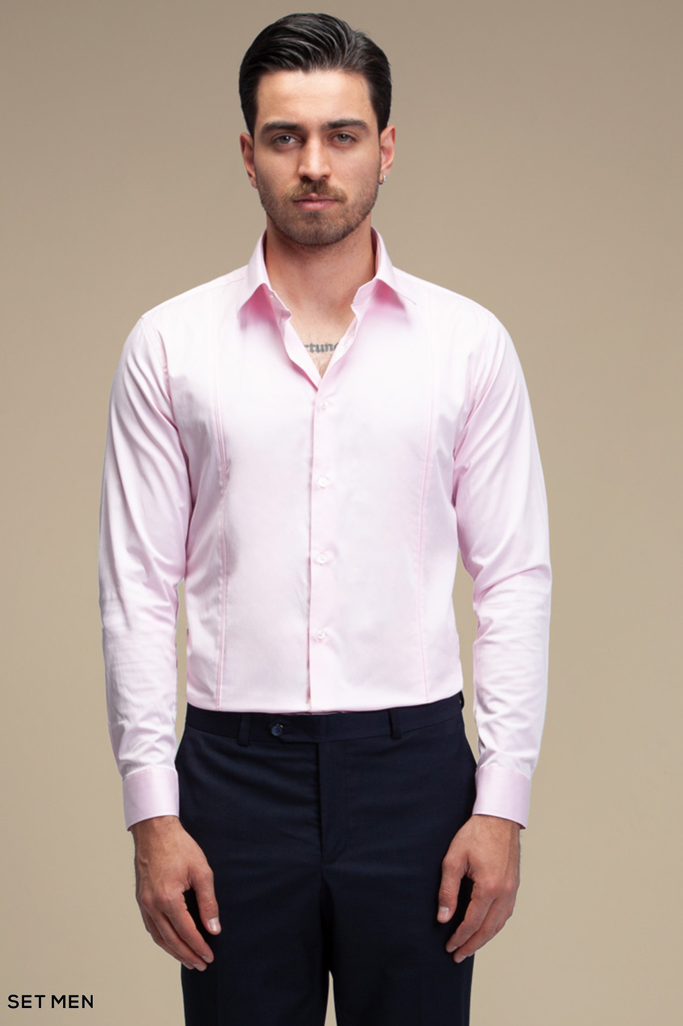 پیراهن مردانه ساده آستین بلند ست من