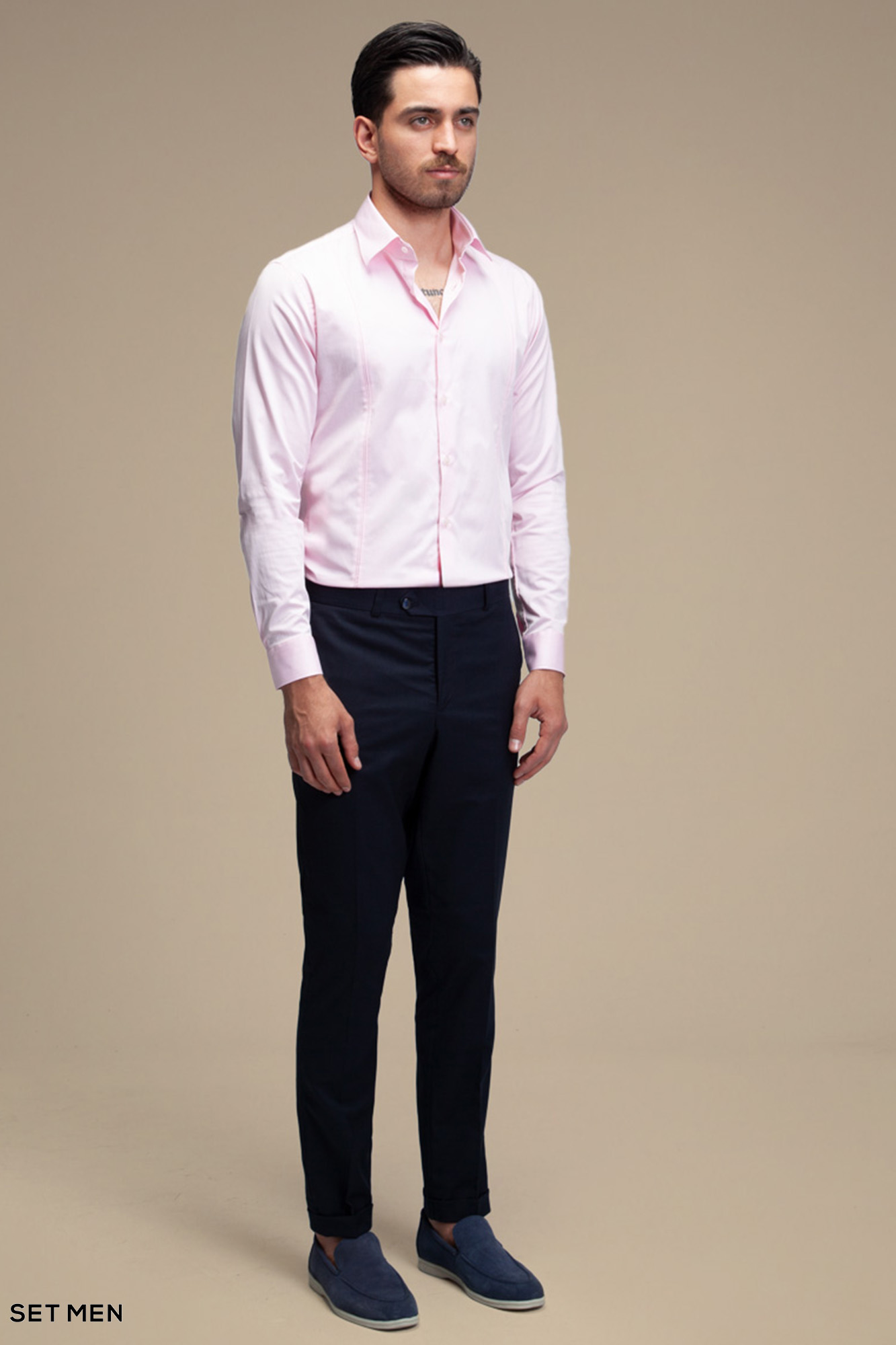 پیراهن مردانه ساده آستین بلند ست من