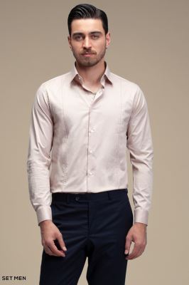 پیراهن مردانه ساده آستین بلند ست من