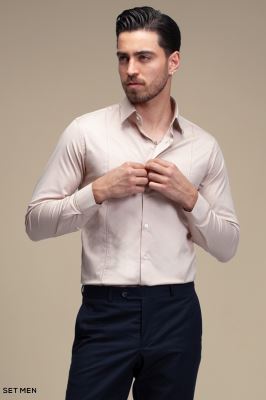 پیراهن مردانه ساده آستین بلند ست من