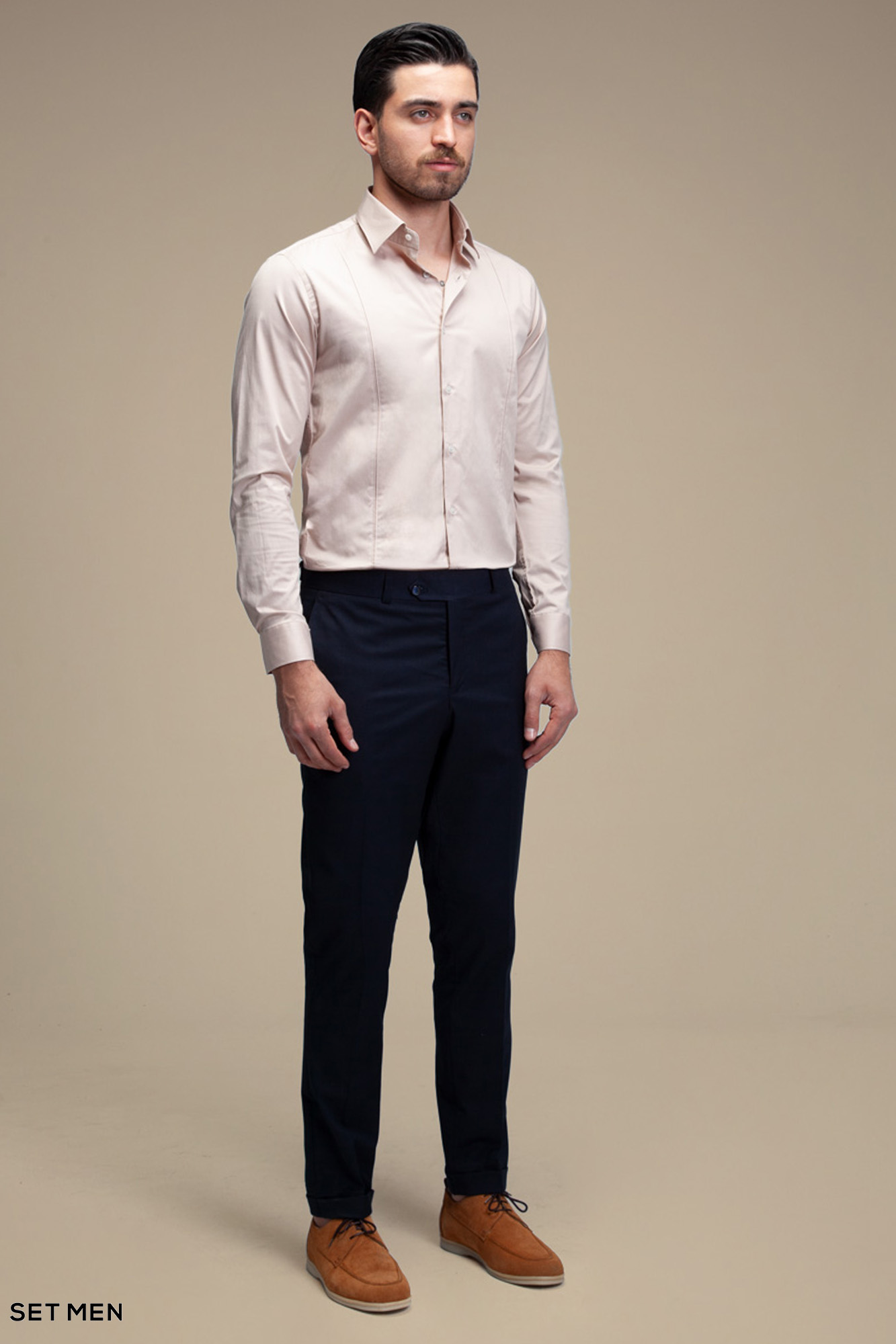 پیراهن مردانه ساده آستین بلند ست من