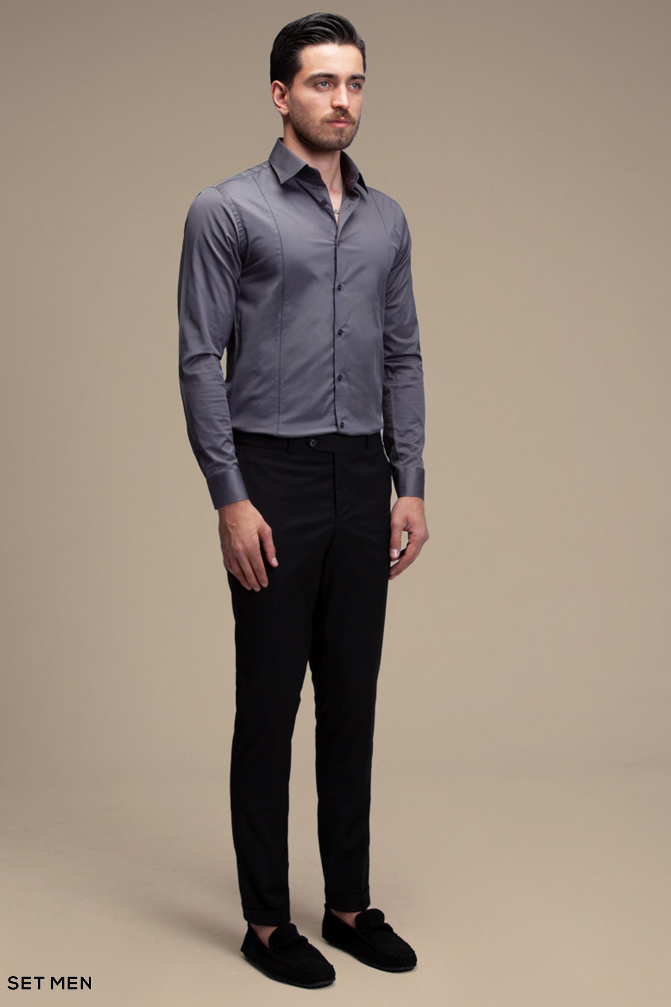 پیراهن مردانه ساده آستین بلند ست من