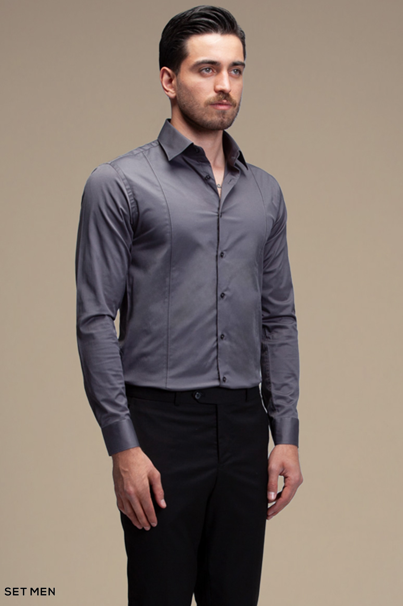پیراهن مردانه ساده آستین بلند ست من