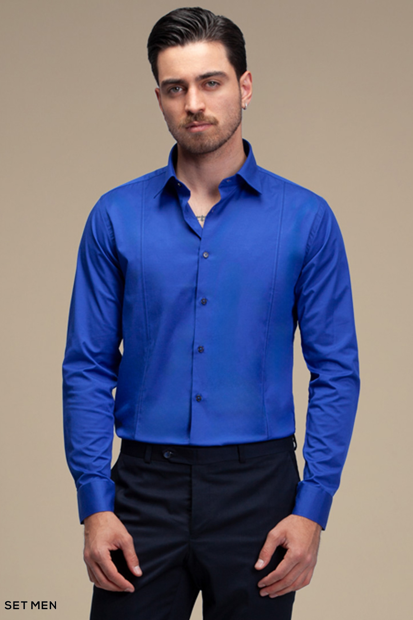 پیراهن مردانه ساده آستین بلند ست من