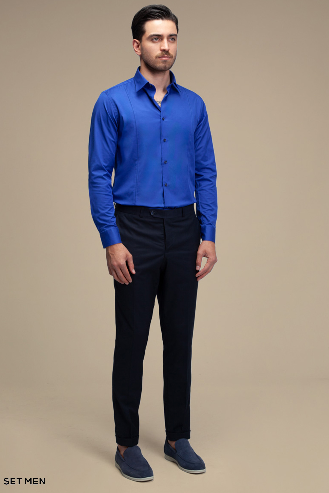 پیراهن مردانه ساده آستین بلند ست من