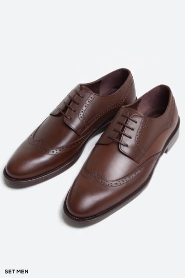 کفش مردانه چرم کلاسیک بنددار