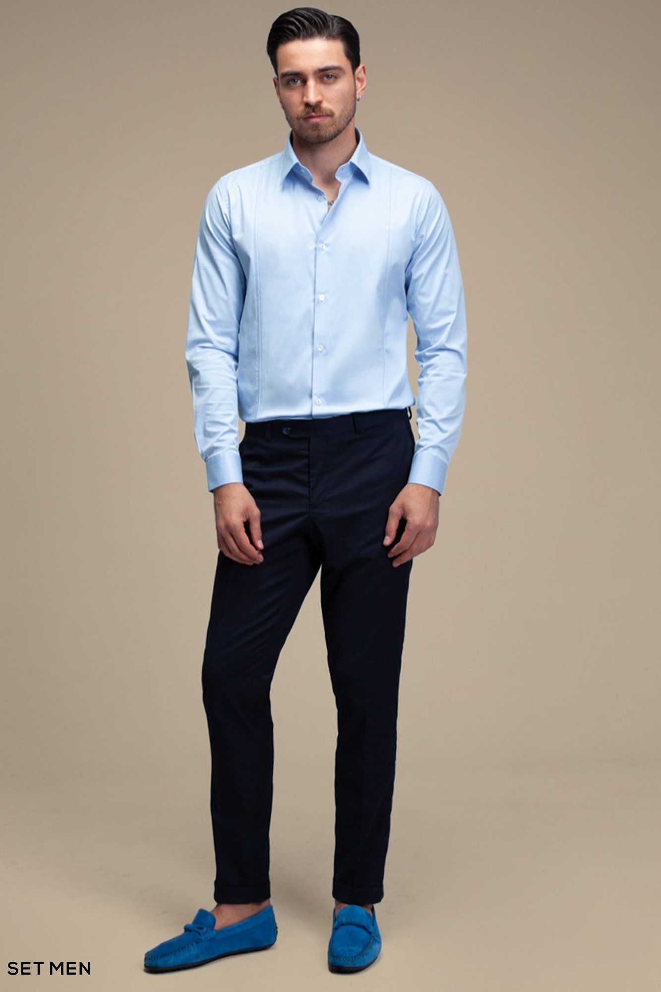 پیراهن مردانه ساده آستین بلند ست من