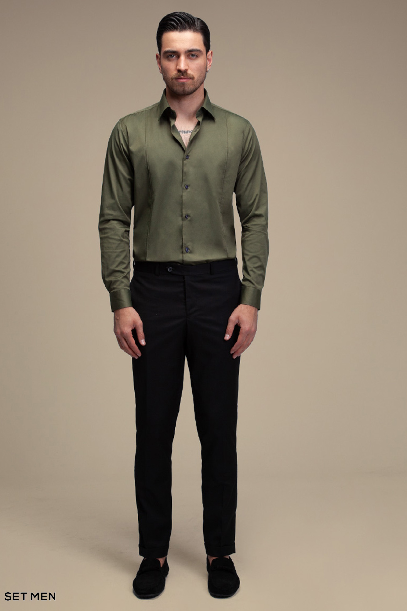 پیراهن مردانه ساده آستین بلند ست من