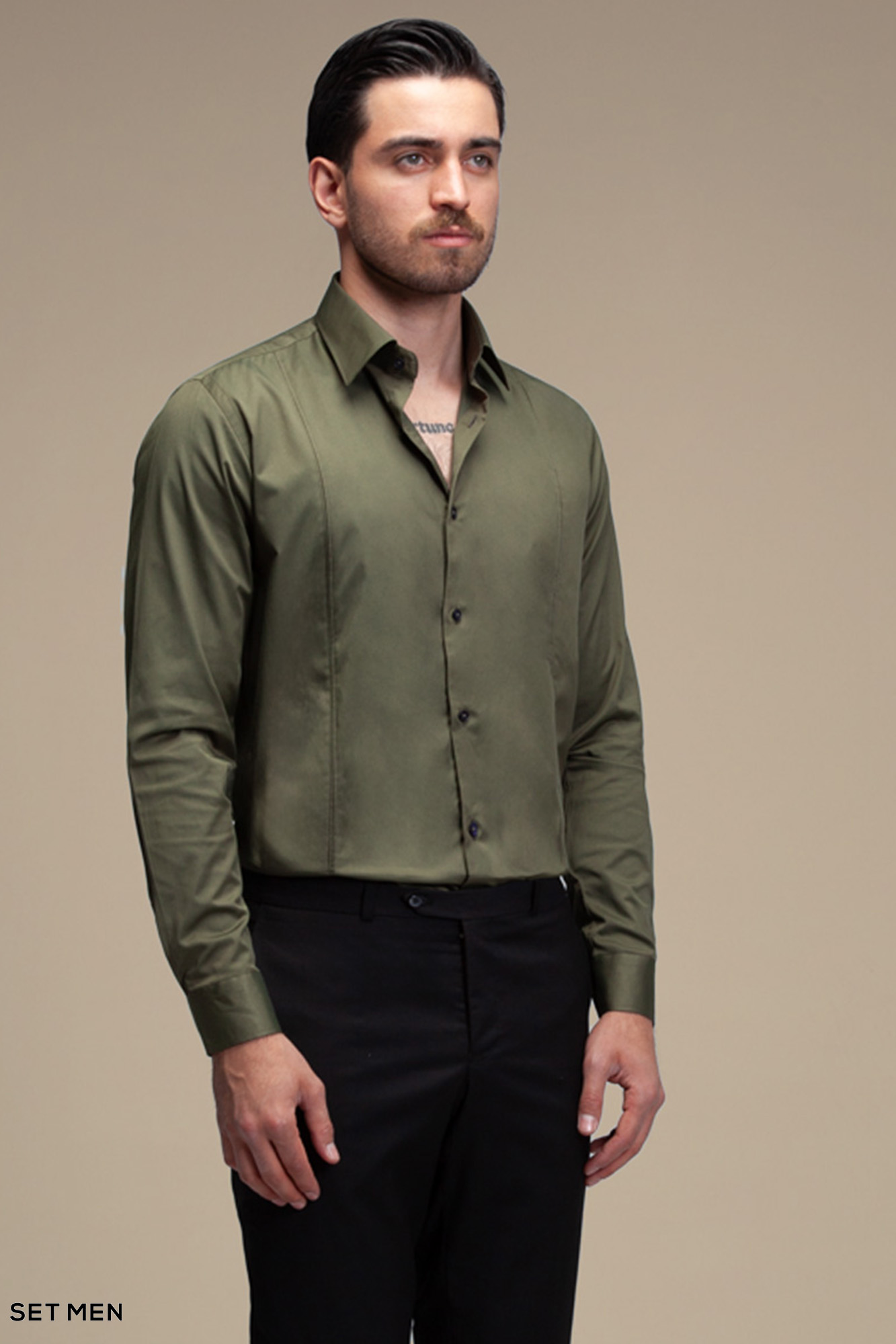 پیراهن مردانه ساده آستین بلند ست من