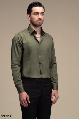 پیراهن مردانه ساده آستین بلند ست من