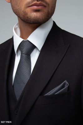 کت و شلوار مردانه سه تکه یقه بلیزر دو دکمه دو چاک