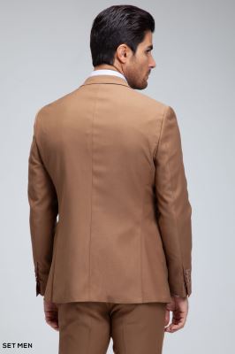 کت و شلوار مردانه سه تکه یقه بلیزر دو دکمه دو چاک