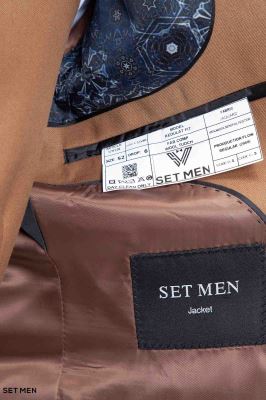 کت و شلوار مردانه سه تکه یقه بلیزر دو دکمه دو چاک