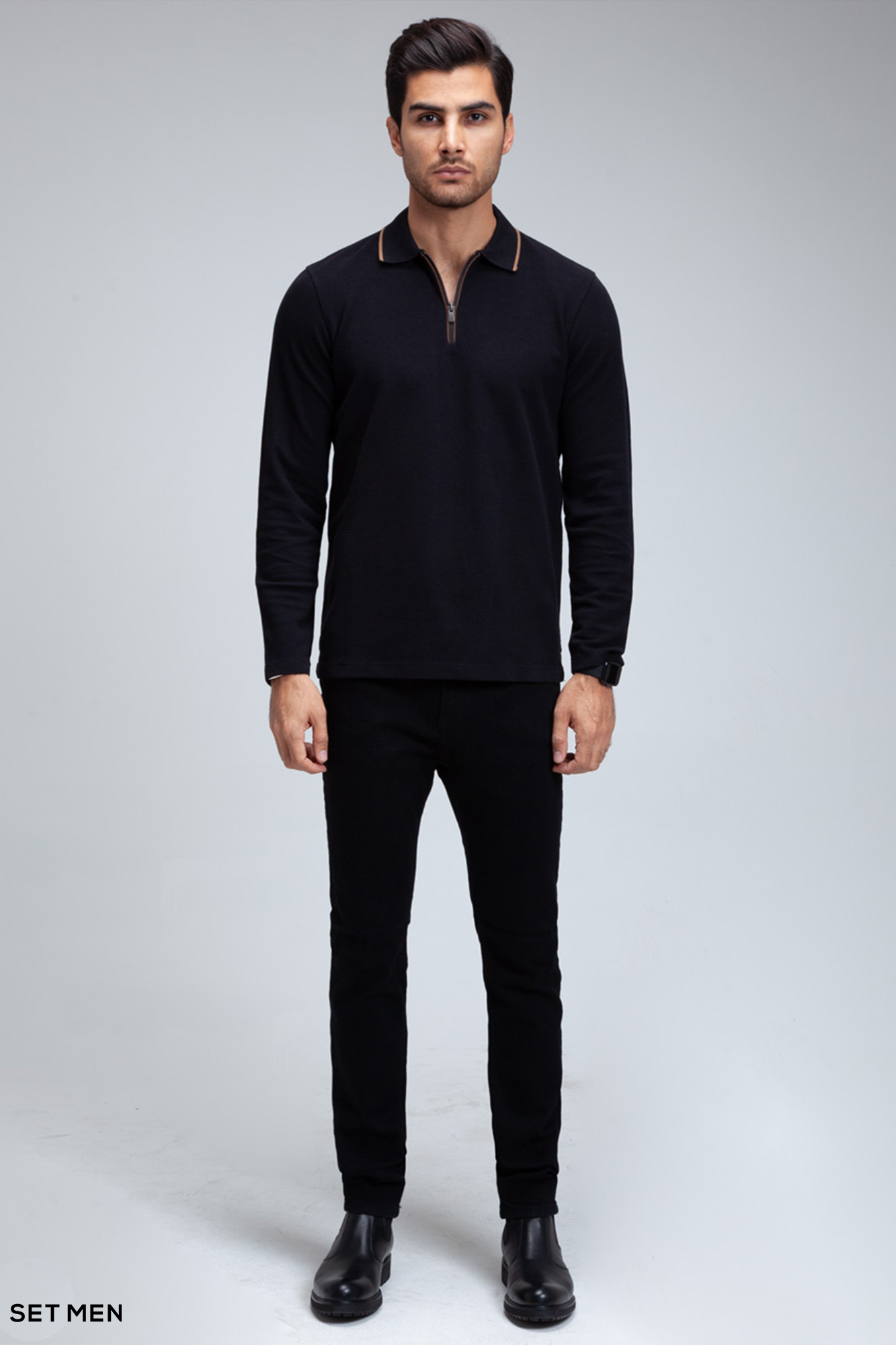 بلوز یقه زیپ دار