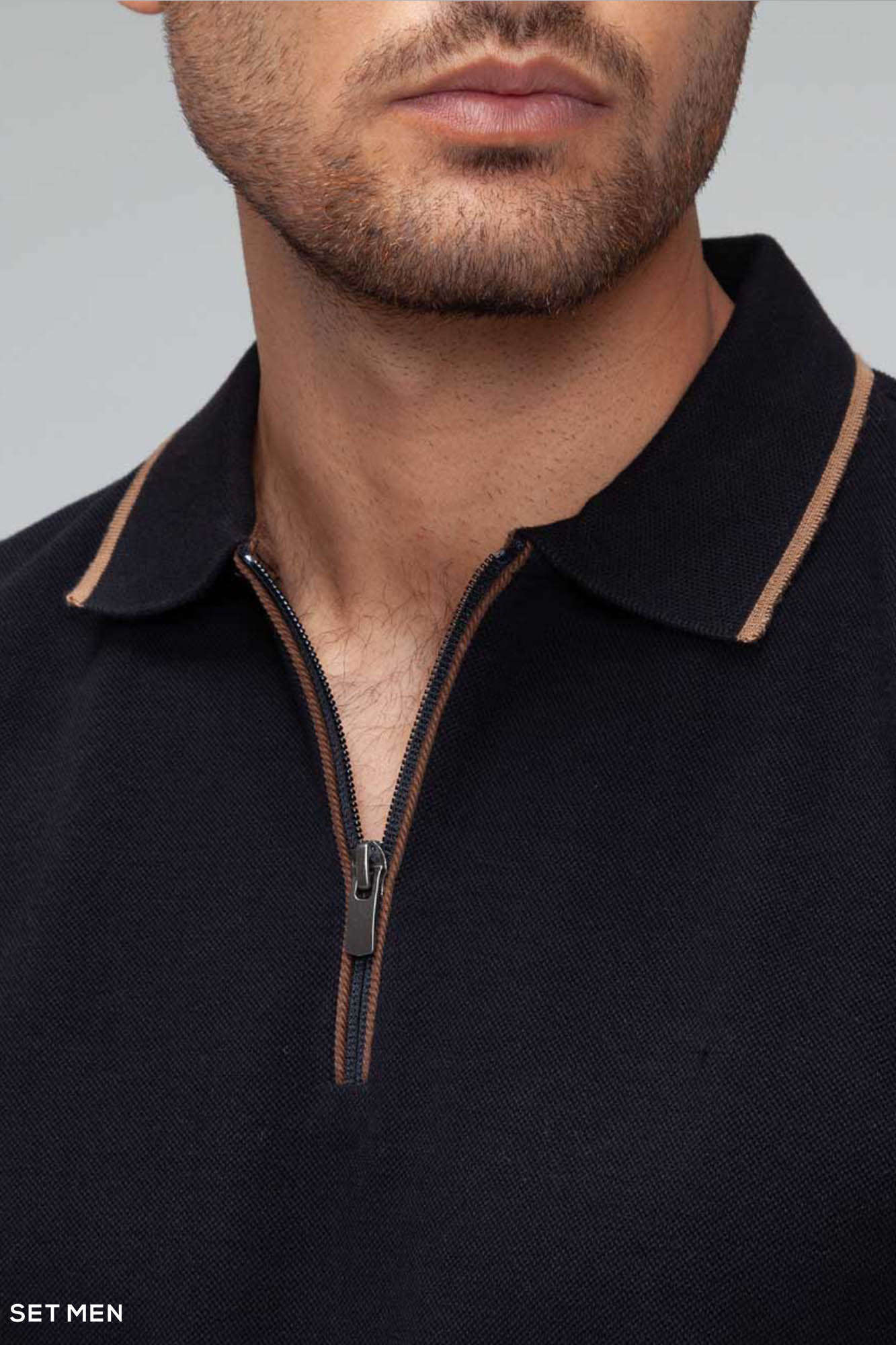 بلوز یقه زیپ دار