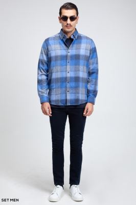 پیراهن پشمی چهارخانه