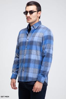 پیراهن پشمی چهارخانه