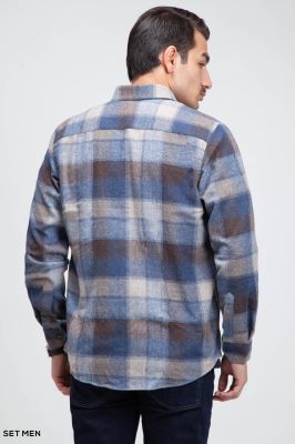 پیراهن پشمی چهارخانه