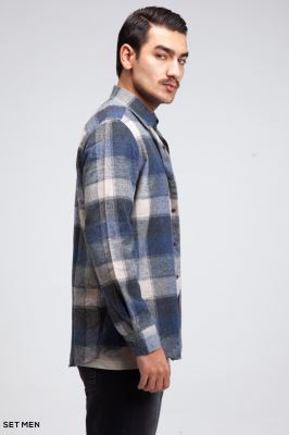 پیراهن پشمی چهارخانه