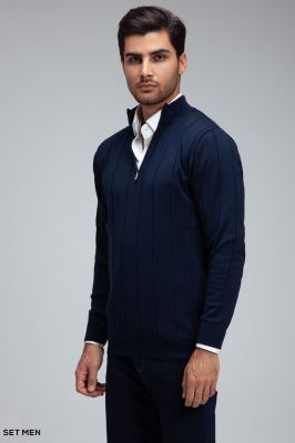 بافت مردانه نیم زیپ دیپلمات