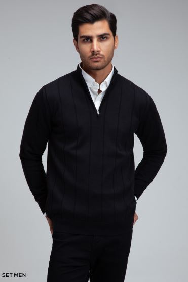 بافت مردانه نیم زیپ دیپلمات