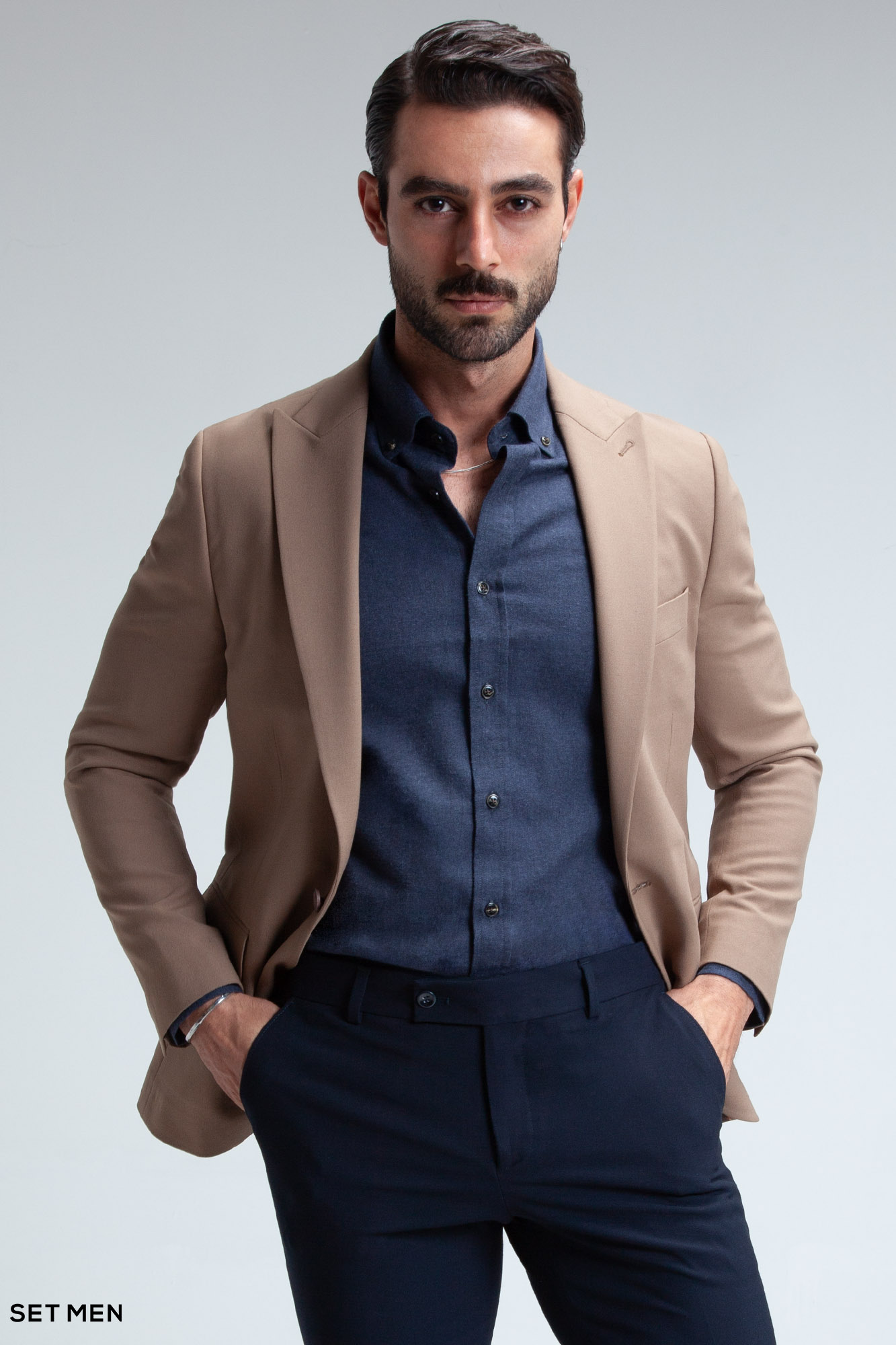 کت تک مردانه یقه بلیزر