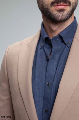 کت تک مردانه یقه بلیزر