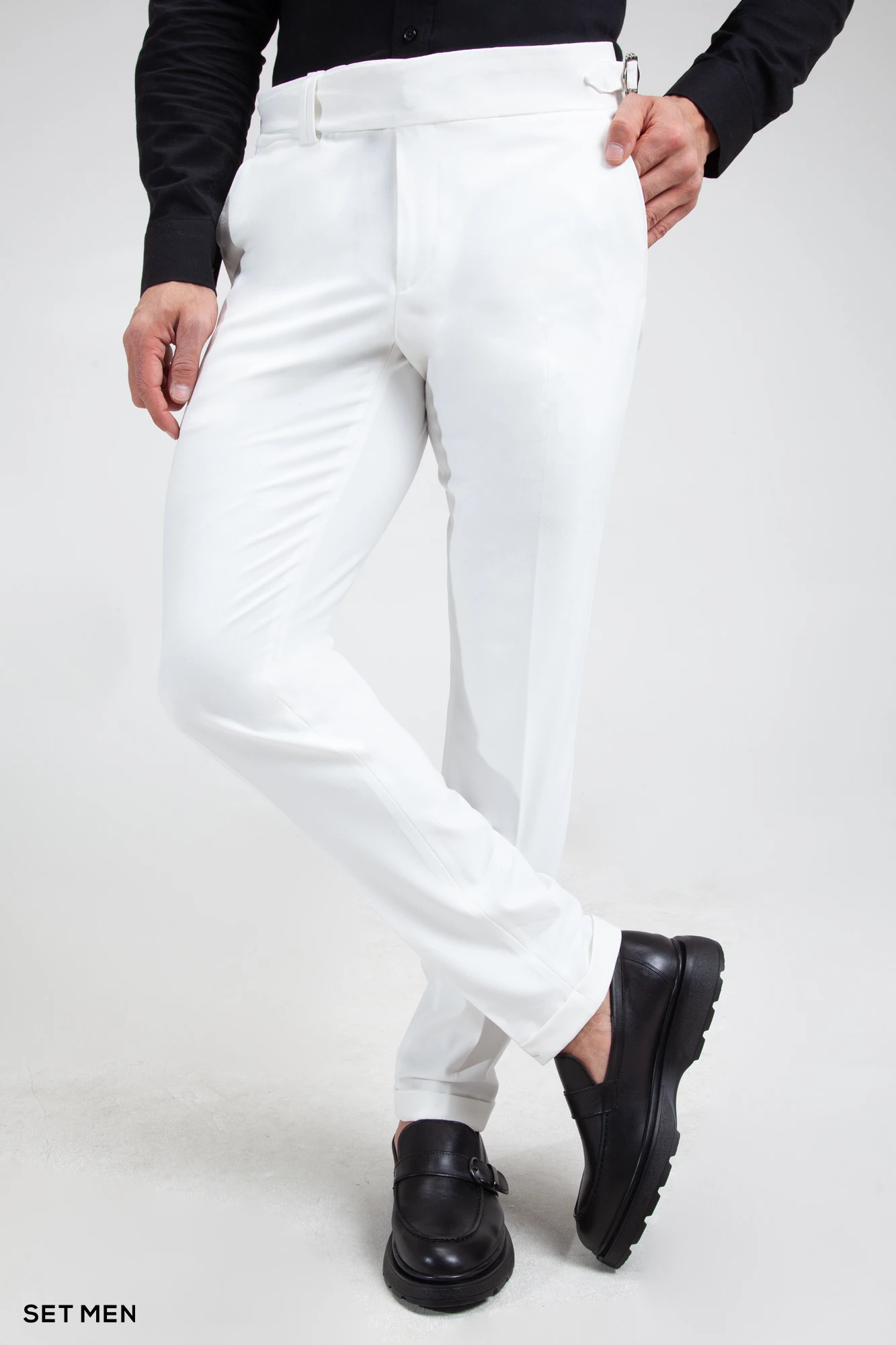 شلوار پارچه ای مردانه کمر پهن ایتالیایی