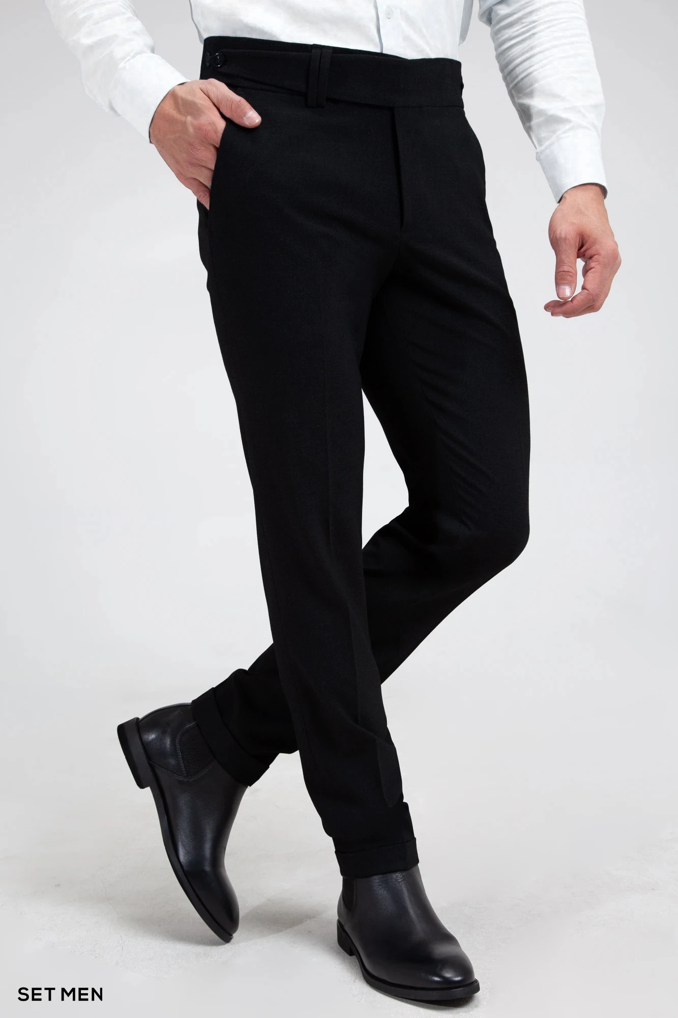 شلوار پارچه ای مردانه کمر پهن ایتالیایی